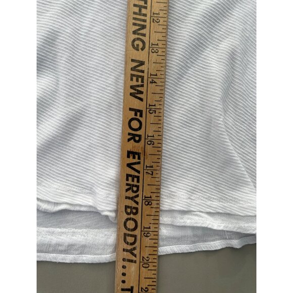 Free People Billie Long Sleeve Tee Womens Small Long Sleeve White Cotton Blend - Picture 8 of 11